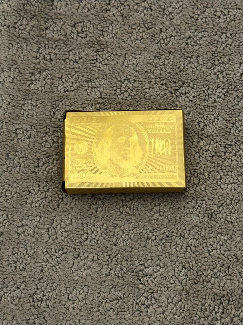 BRAND NEW Gold $100 Bill Playing Cards - Luxury Poker Deck with Matching Box